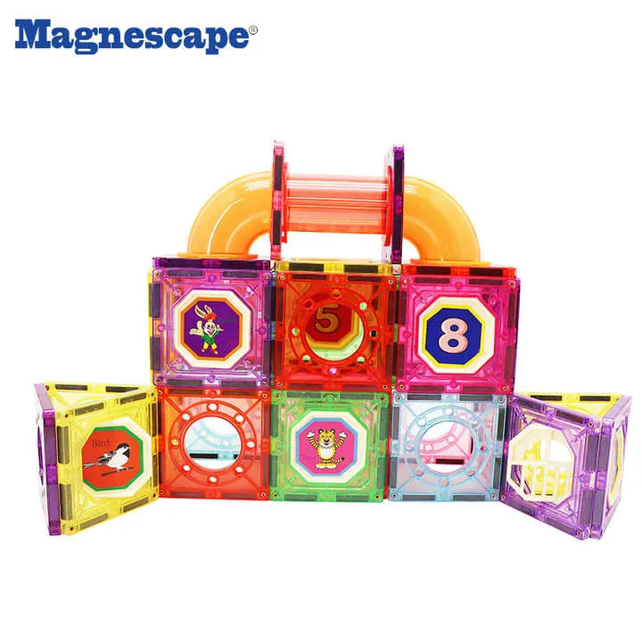 بلاط تشغيل مغناطيسي Magnescape الأكثر مبيعًا ، رخام مغناطيسي يعمل ألعاب تعليمية مغناطيسية . Best Selling Magnescape Magnetic Running Tiles,
