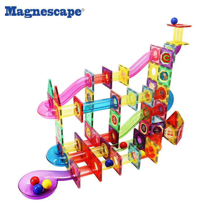بلاط تشغيل مغناطيسي Magnescape الأكثر مبيعًا ، رخام مغناطيسي يعمل ألعاب تعليمية مغناطيسية . Best Selling Magnescape Magnetic Running Tiles,