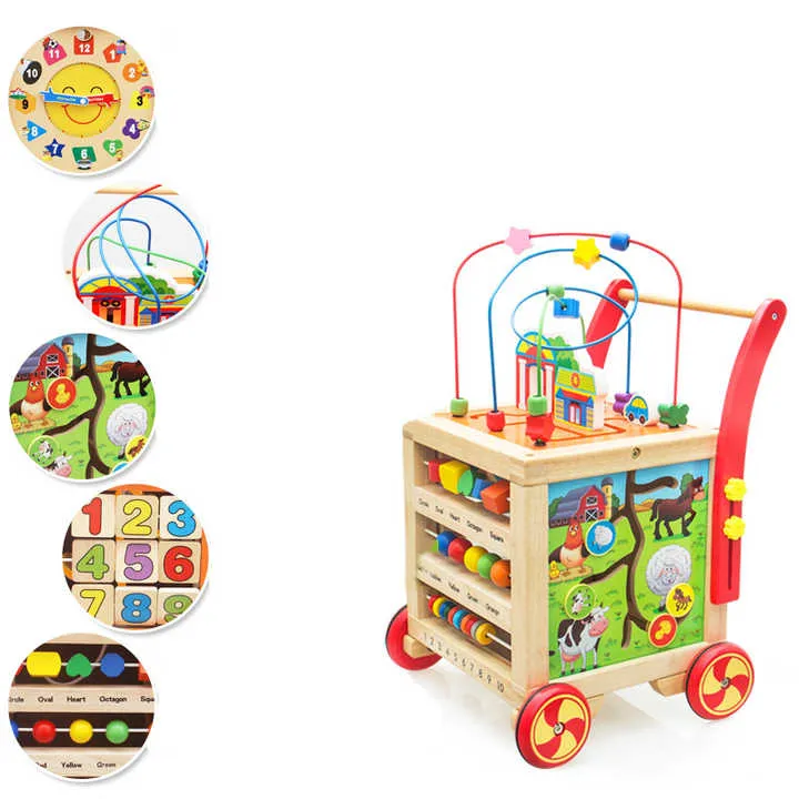 ألعاب الأطفال خشبية مونتيسوري مطرز المتاهة  . Montessori Wooden Embroidered Maze Toys for Children