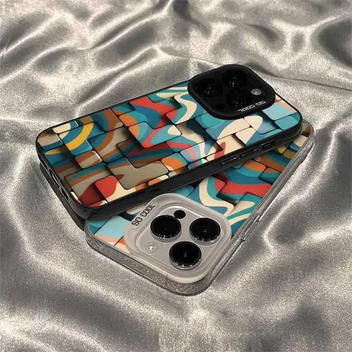 جراب هاتف بتصميم مكعبات بناء ملونة شائع . Popular Colorful Building Blocks Design Phone Case
