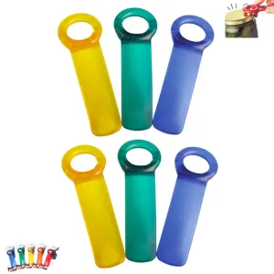 6 Jar Pop Lid Bottle Opener Rim Tool Grip JarKey Lifter Cap Arthritic Weak Hands