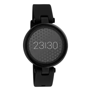Black OOZOO smartwatch with black rubber strap - Q00407