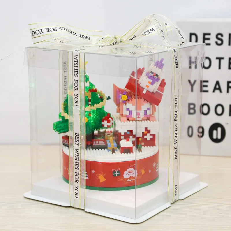 Christmas Gift Tree House Castle Assembly Small Particle Building Toys