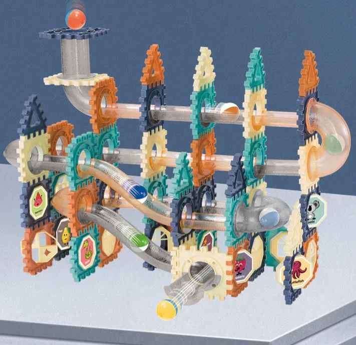 Color Window Building Blocks Sliding Beads Transparent Pipe Assembly Blocks