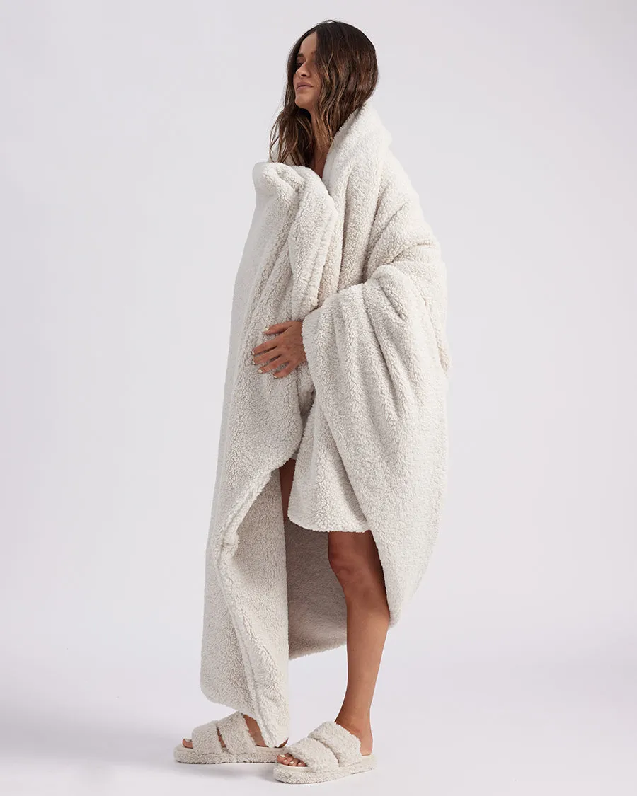 Faux Fur Throw Blanket - Marshmallow