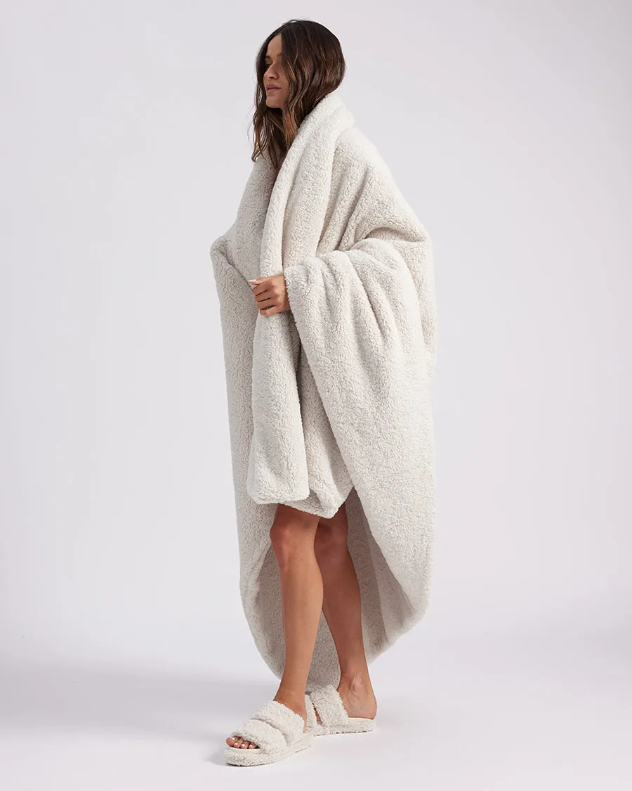 Faux Fur Throw Blanket - Marshmallow