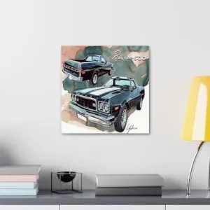 GADGETS WRAP Canvas Gallery Wrap Framed for Home Office Studio Living Room Decoration (10x10inch) - Ford Ranchero