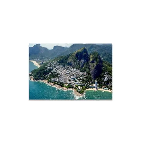 GADGETS WRAP Canvas Gallery Wrap Framed for Home Office Studio Living Room Decoration (14x11inch) - Brazil Rio City
