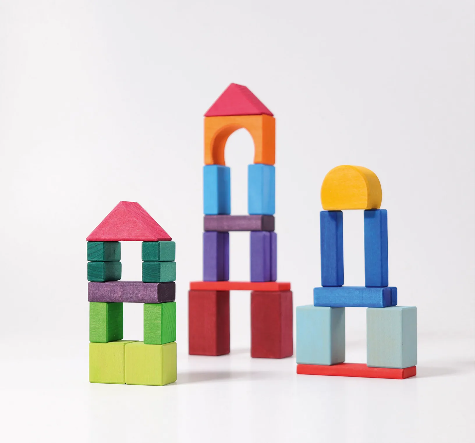Grimm's 30 Colored Geo Blocks (in a bag)