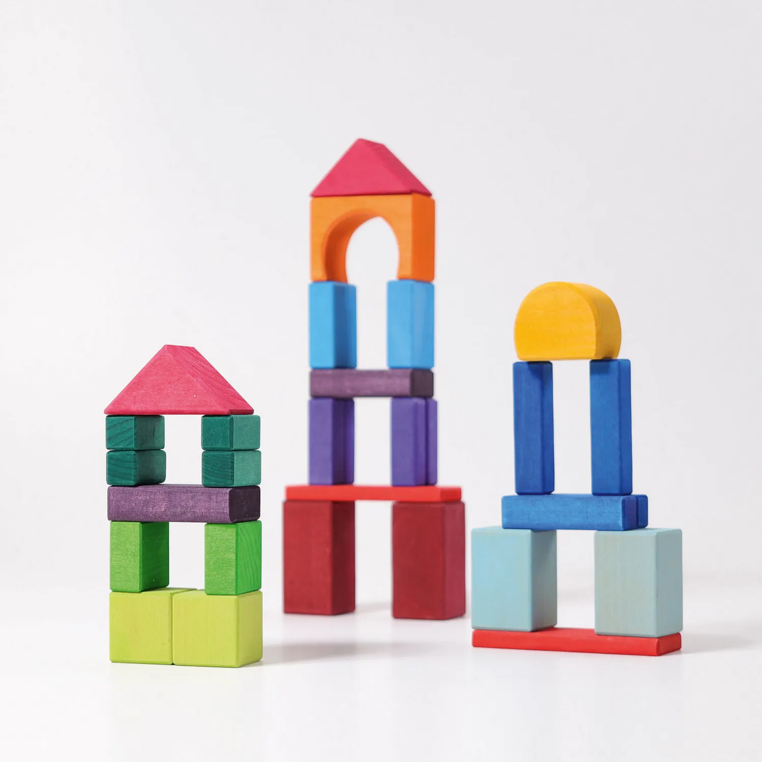 Grimm's 30 Colored Geo Blocks (in a bag)