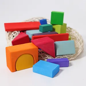 Grimm's 30 Colored Geo Blocks (in a bag)