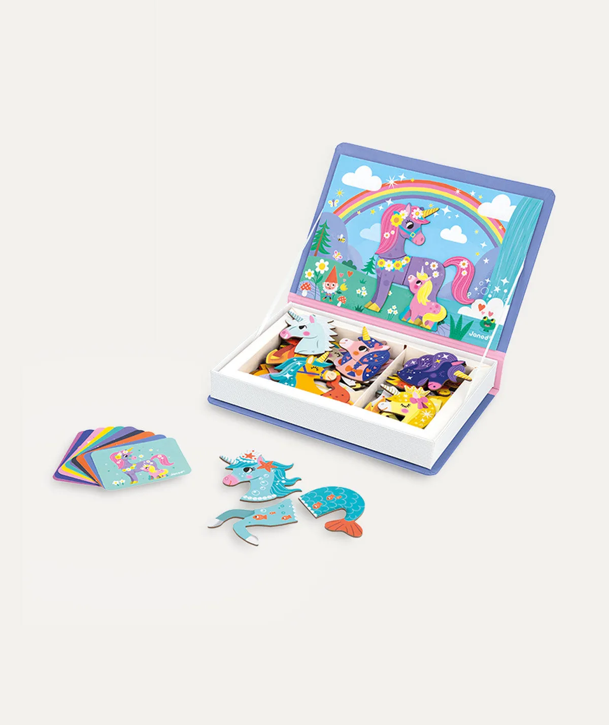 Janod Magnetibook Educational Toy - Unicorn