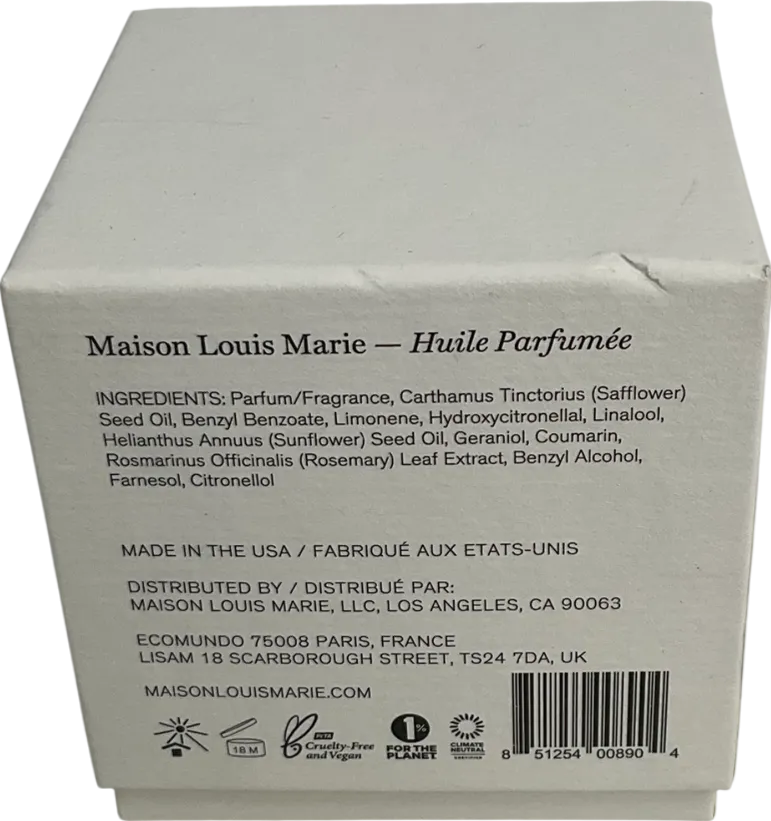Maison Louis Marie No. 14 Icila Perfume Oil 15ml