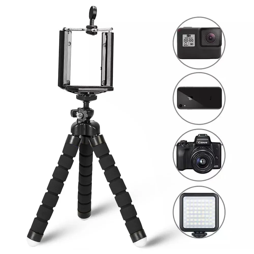 Mini Tripod Phone Holder Clip Stand for iPhone and Camera