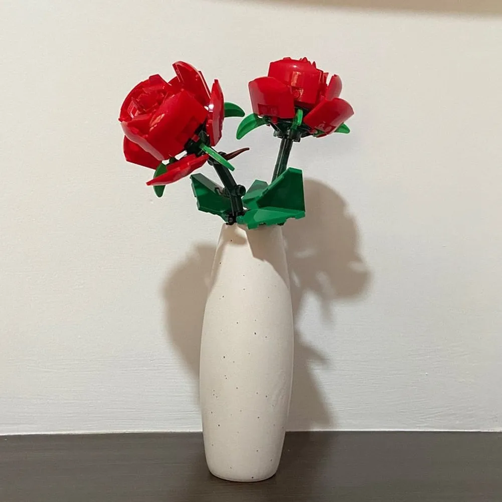 MOC  Compatible  Flower 10289 Bird of Paradise Bouquet Rose Building Block Bricks Toy DIY Potted Illustration Holiday Girlfriend