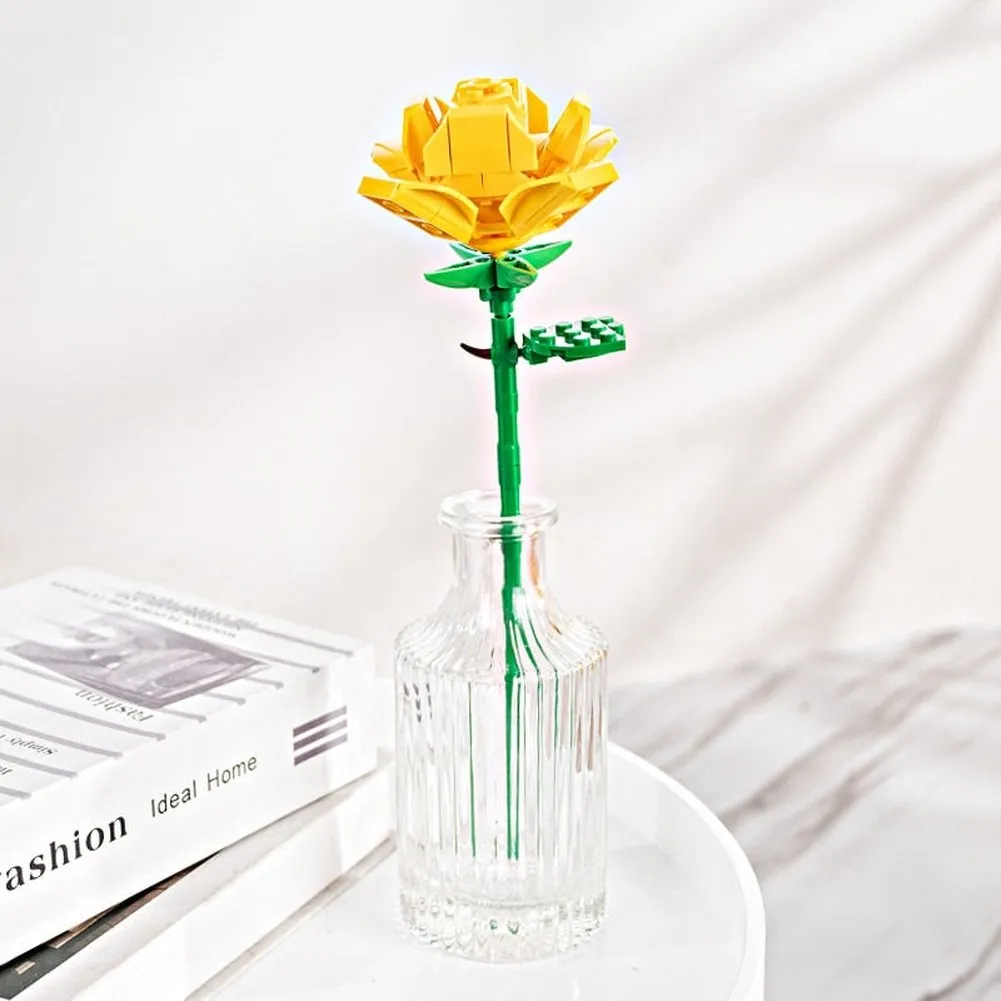 MOC  Compatible  Flower 10289 Bird of Paradise Bouquet Rose Building Block Bricks Toy DIY Potted Illustration Holiday Girlfriend