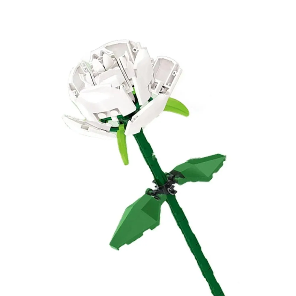 MOC  Compatible  Flower 10289 Bird of Paradise Bouquet Rose Building Block Bricks Toy DIY Potted Illustration Holiday Girlfriend