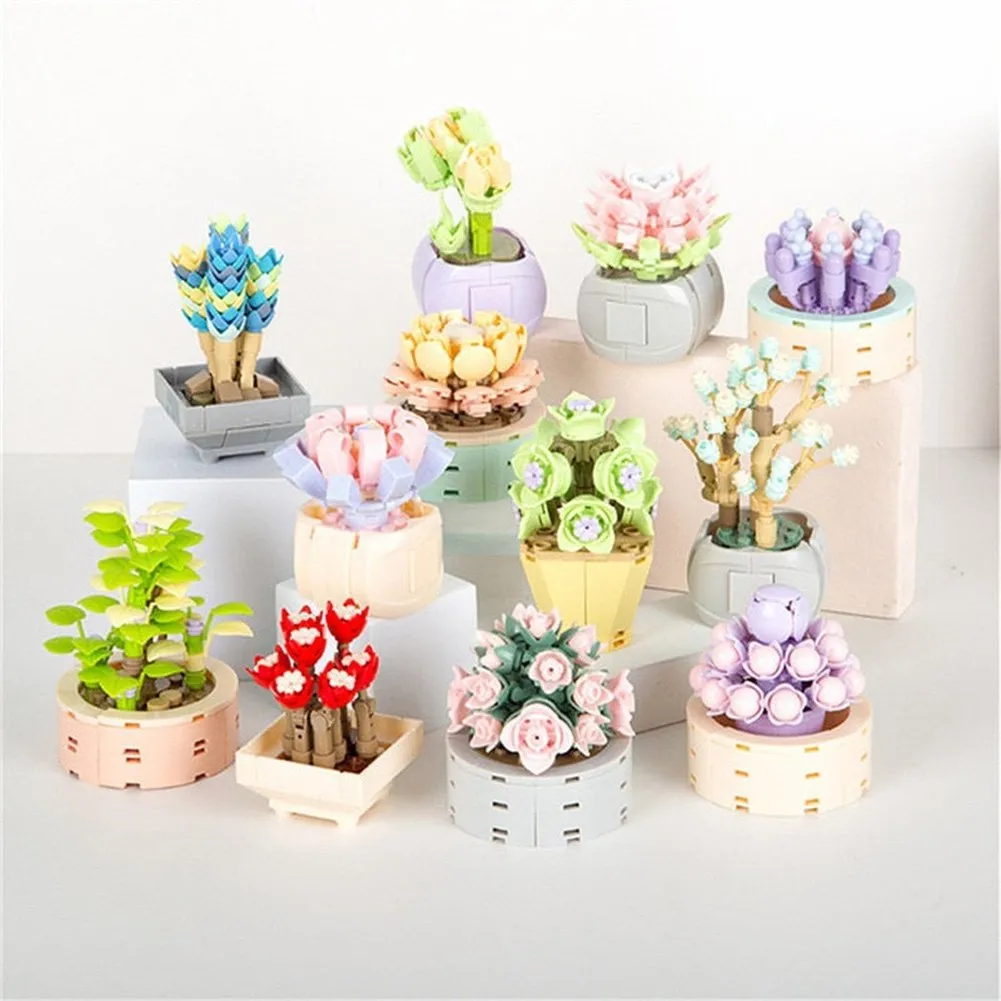 MOC  Compatible  Flower 10289 Bird of Paradise Bouquet Rose Building Block Bricks Toy DIY Potted Illustration Holiday Girlfriend