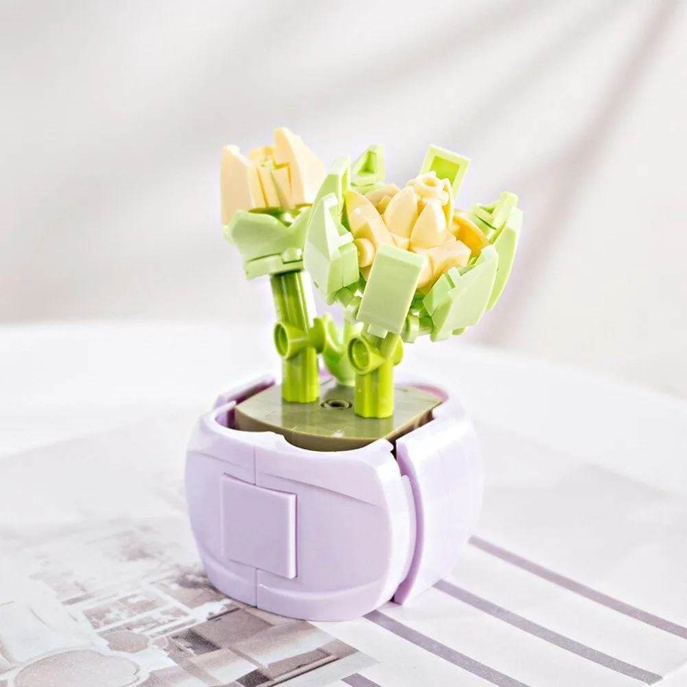 MOC  Compatible  Flower 10289 Bird of Paradise Bouquet Rose Building Block Bricks Toy DIY Potted Illustration Holiday Girlfriend
