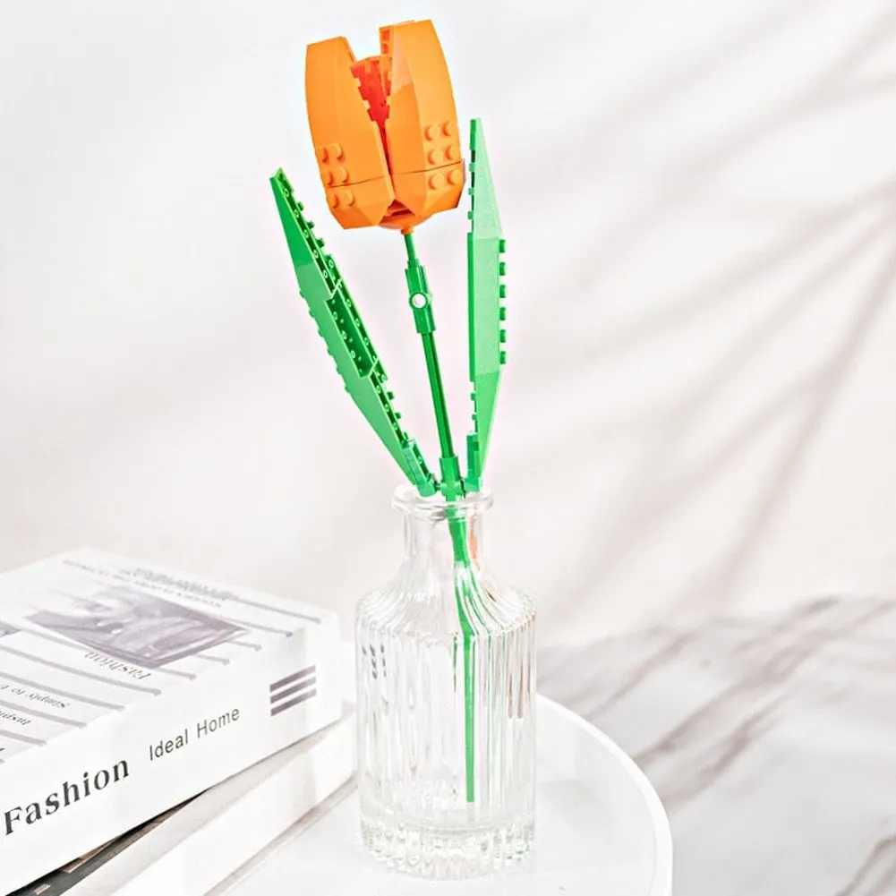 MOC  Compatible  Flower 10289 Bird of Paradise Bouquet Rose Building Block Bricks Toy DIY Potted Illustration Holiday Girlfriend