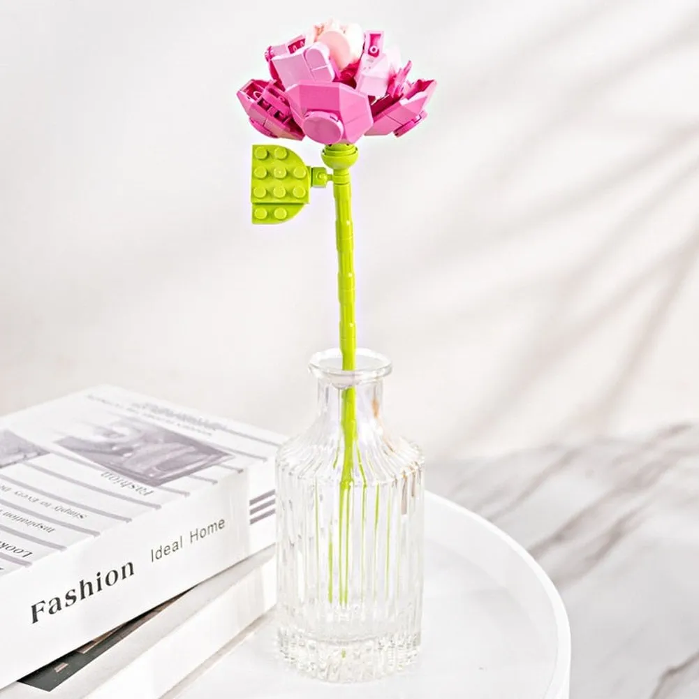 MOC  Compatible  Flower 10289 Bird of Paradise Bouquet Rose Building Block Bricks Toy DIY Potted Illustration Holiday Girlfriend