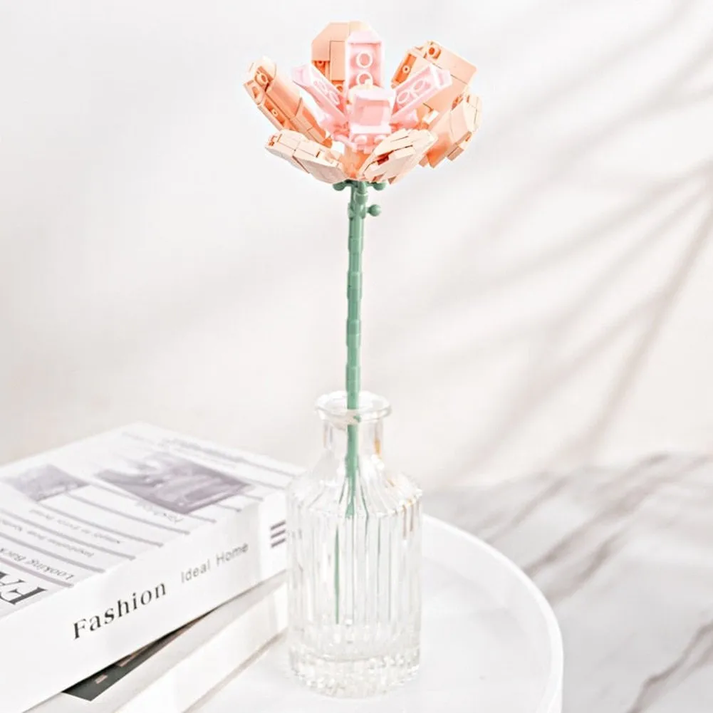 MOC  Compatible  Flower 10289 Bird of Paradise Bouquet Rose Building Block Bricks Toy DIY Potted Illustration Holiday Girlfriend