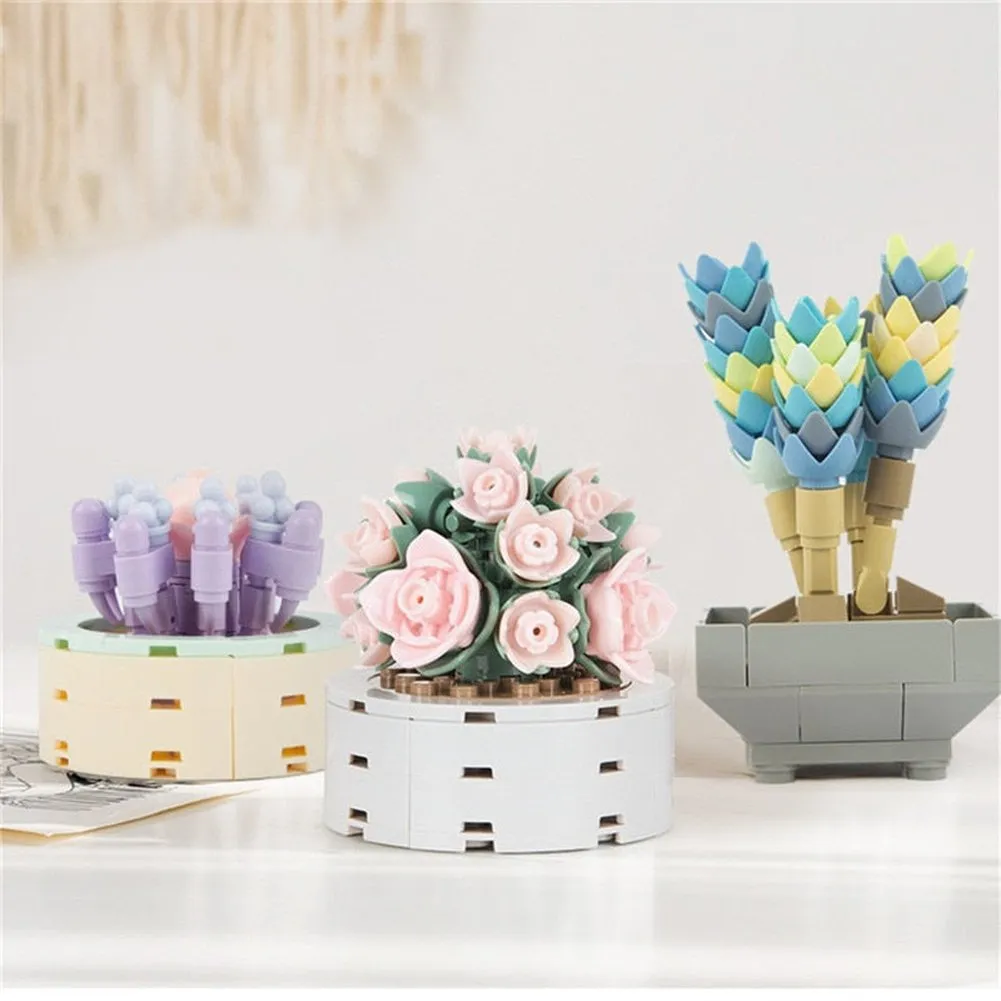 MOC  Compatible  Flower 10289 Bird of Paradise Bouquet Rose Building Block Bricks Toy DIY Potted Illustration Holiday Girlfriend