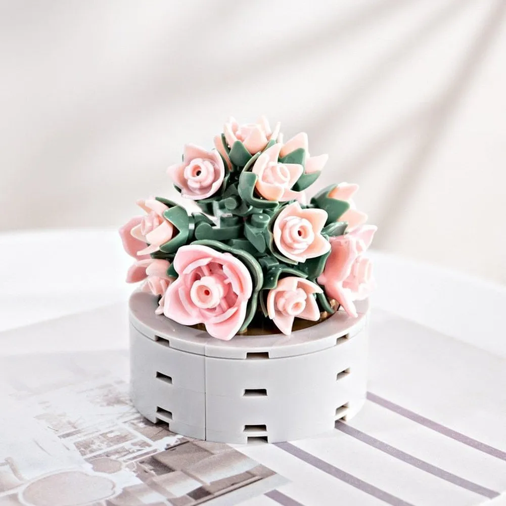 MOC  Compatible  Flower 10289 Bird of Paradise Bouquet Rose Building Block Bricks Toy DIY Potted Illustration Holiday Girlfriend