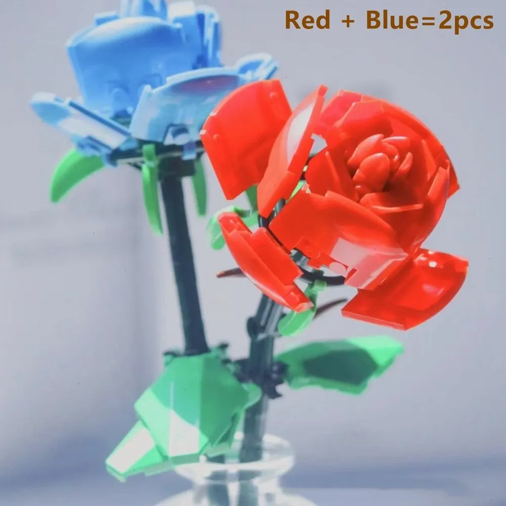MOC  Compatible  Flower 10289 Bird of Paradise Bouquet Rose Building Block Bricks Toy DIY Potted Illustration Holiday Girlfriend