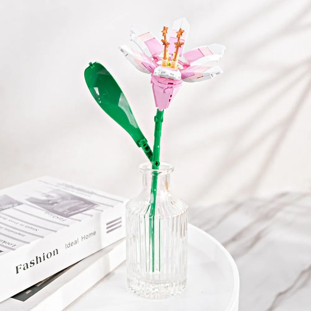 MOC  Compatible  Flower 10289 Bird of Paradise Bouquet Rose Building Block Bricks Toy DIY Potted Illustration Holiday Girlfriend