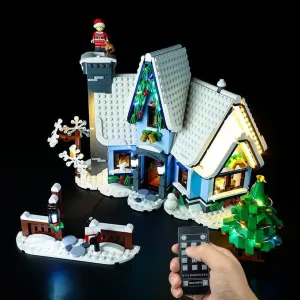 MOC  Compatible  LED Lighting Set DIY toys Creation 10293 Santa's Visit Winter Village Blocks Building (Only Light Kit Included)