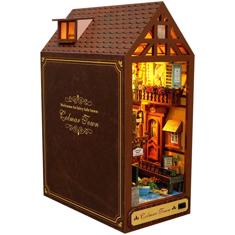 New Handmade DIY House Model Toy Creative Bookend Christmas Gift