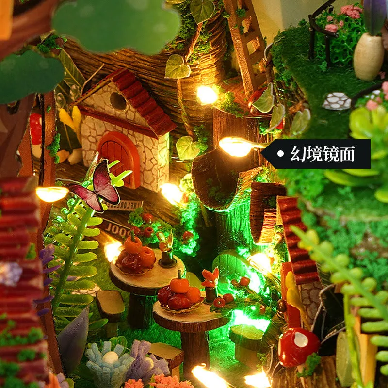 New Handmade DIY House Model Toy Creative Bookend Christmas Gift