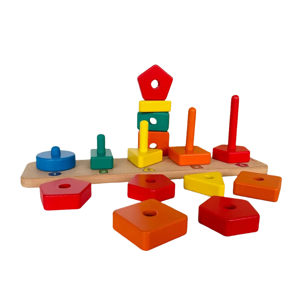Open Ended 3 in 1 Stack and Sort Board With Lace