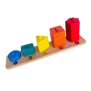 Open Ended 3 in 1 Stack and Sort Board With Lace