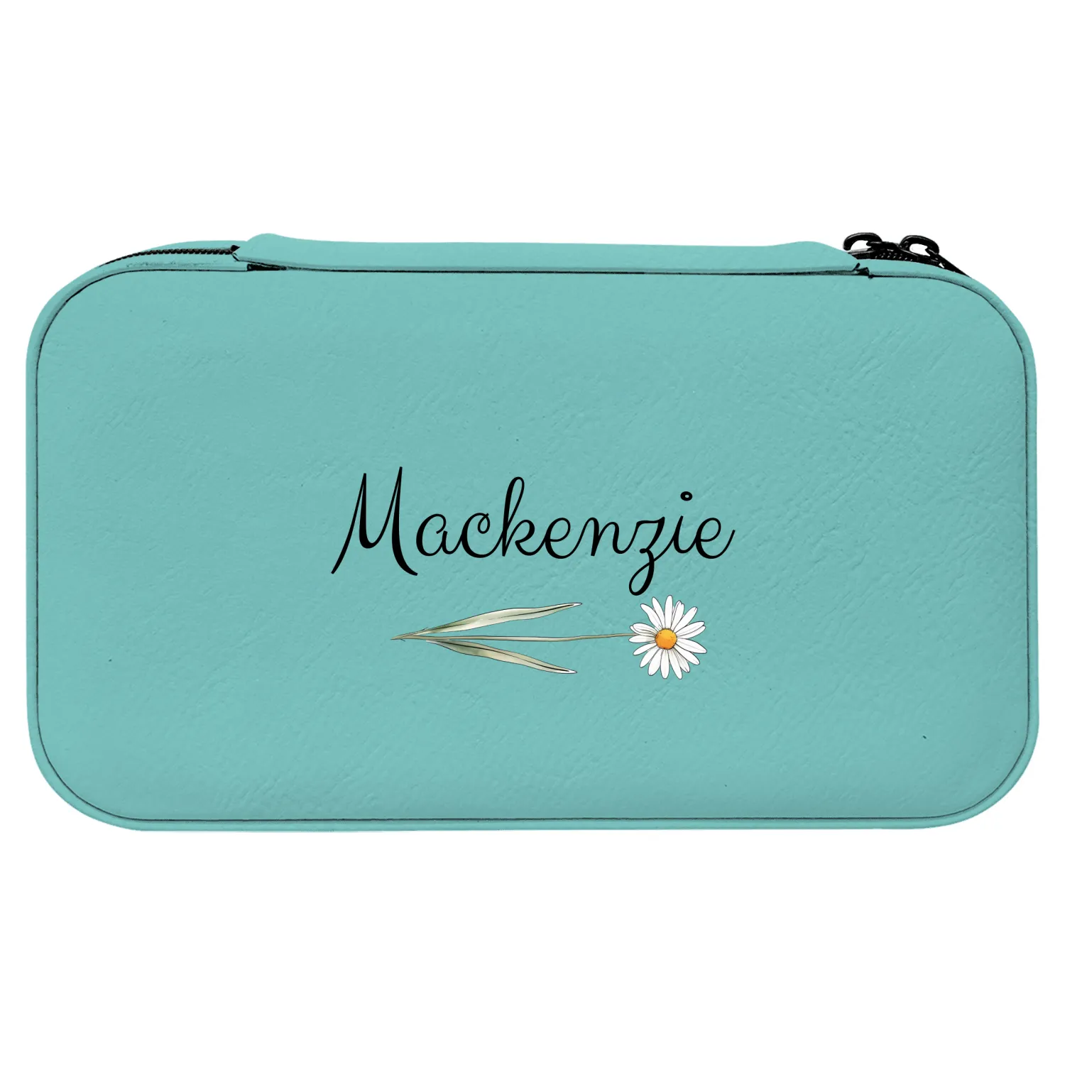 Personalized Birth Flower Jewelry Box  Custom Travel Organizer