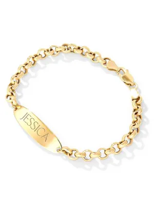 Personalized ID Bracelet in 18K Gold Plated