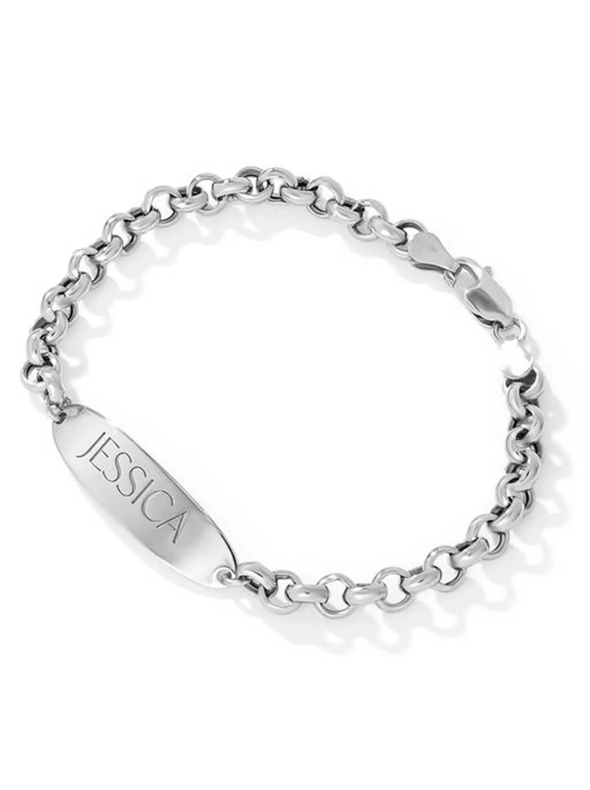 Personalized ID Bracelet in Sterling Silver
