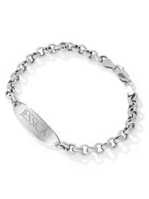 Personalized ID Bracelet in Sterling Silver