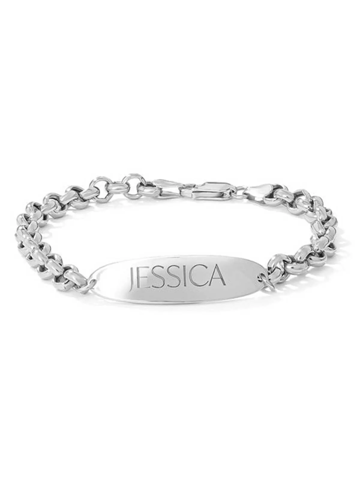 Personalized ID Bracelet in Sterling Silver