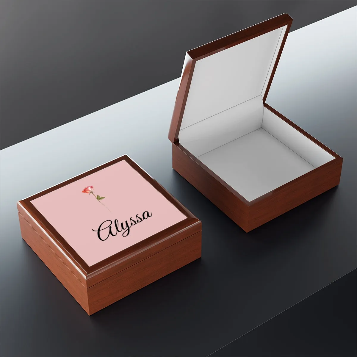 Small Square Jewelry Box  Personalized Bridesmaid Gift