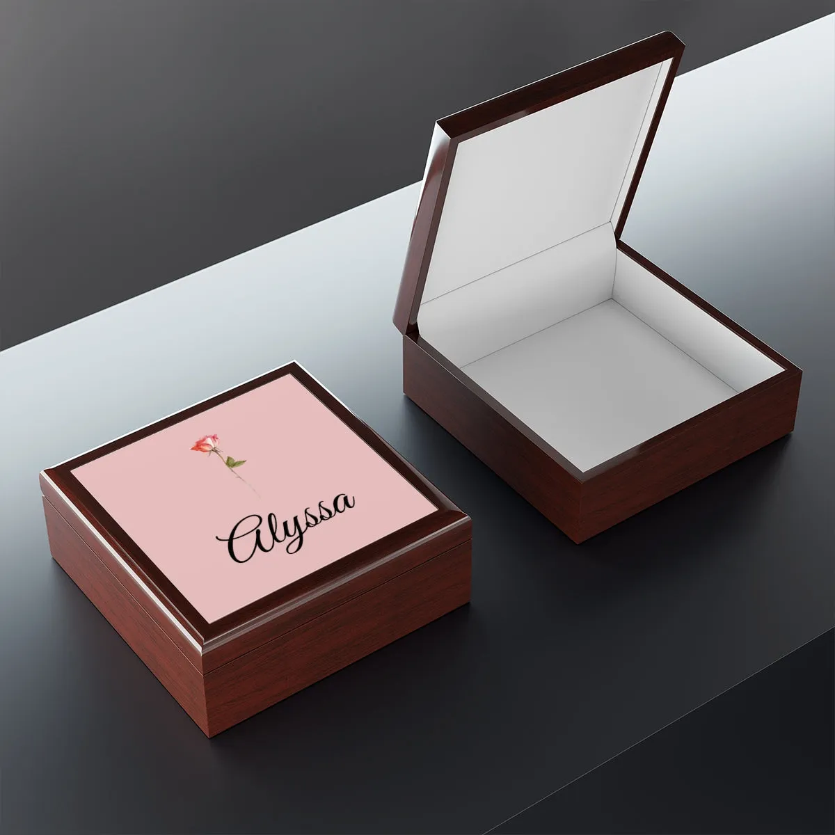 Small Square Jewelry Box  Personalized Bridesmaid Gift