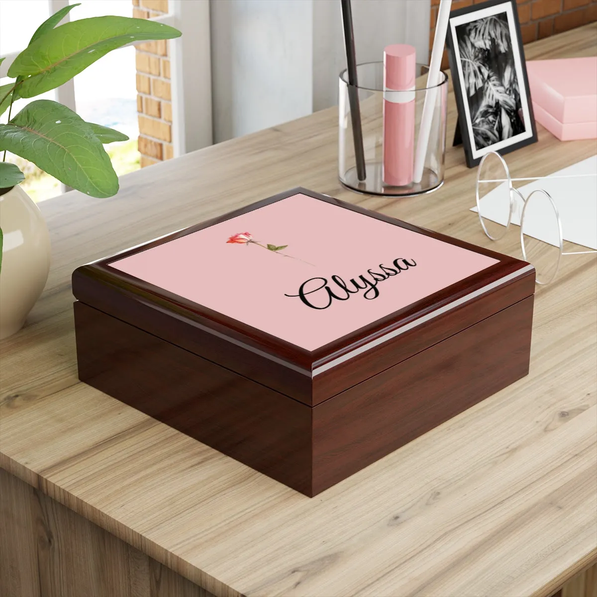 Small Square Jewelry Box  Personalized Bridesmaid Gift