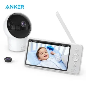 Video Baby Monitor, eufy Security Video Baby Monitor with Camera and Audio, 720p HD Resolution,110 Wide-Angle Lens Included