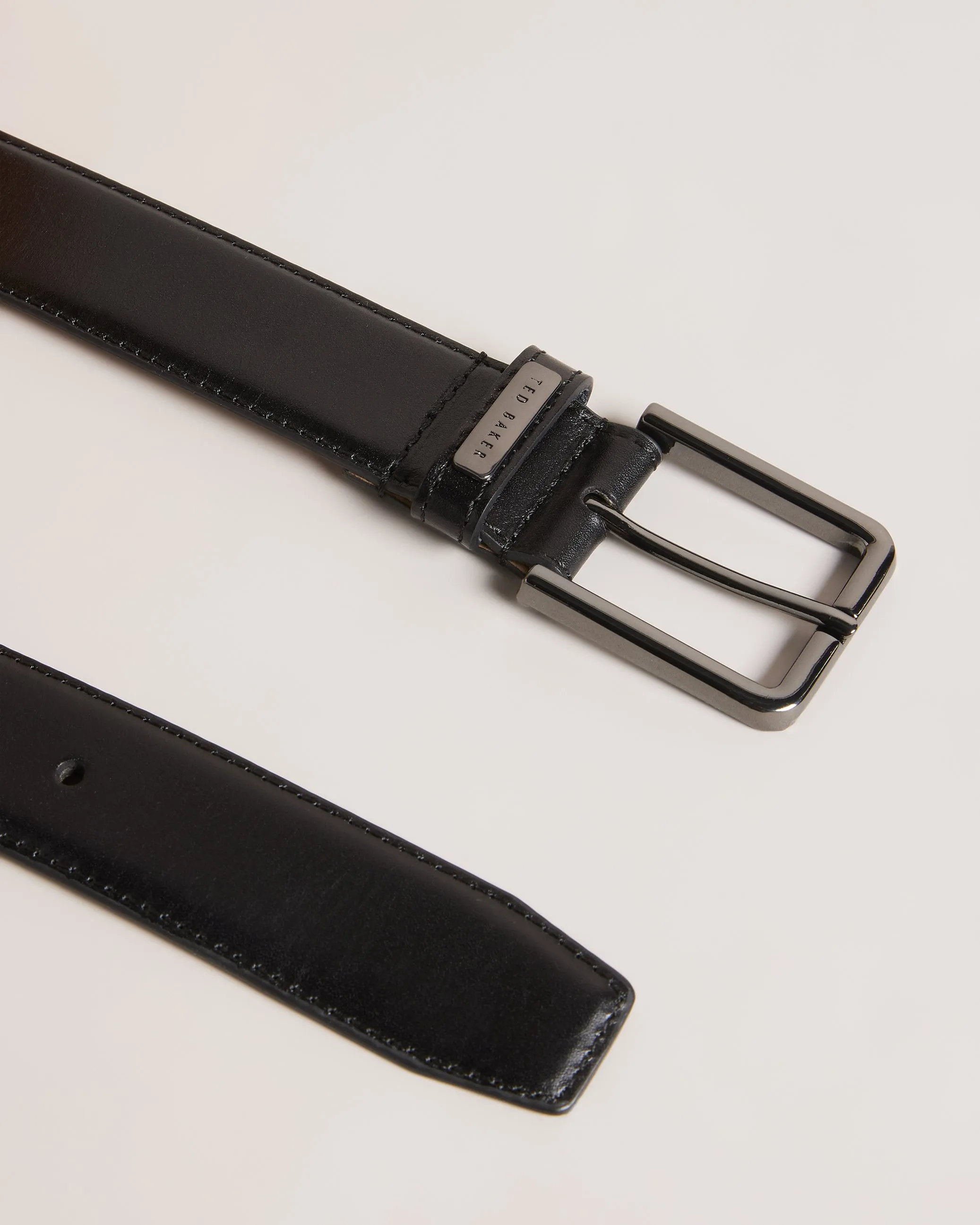 Wizerd Double Keeper Leather Belt Black