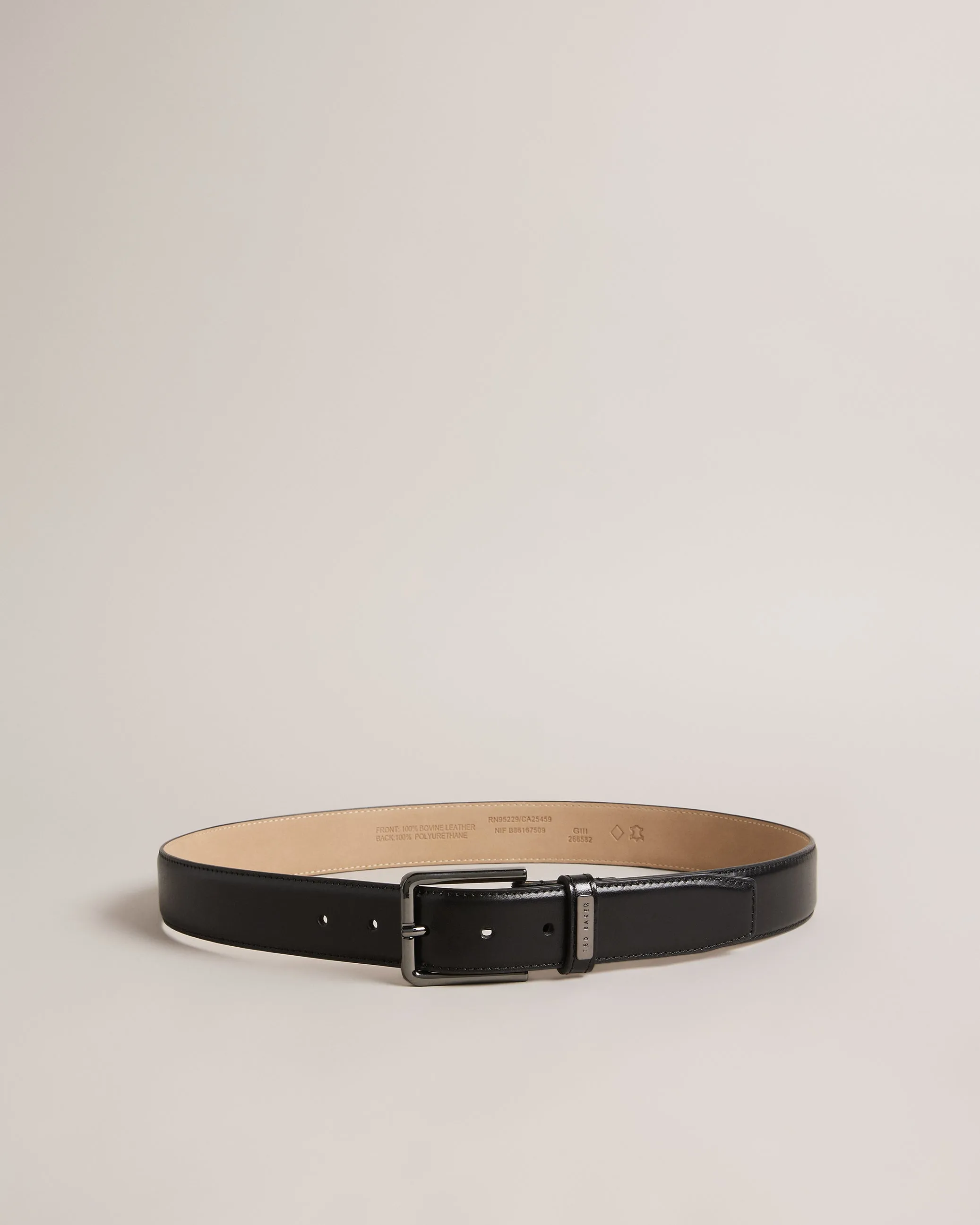 Wizerd Double Keeper Leather Belt Black