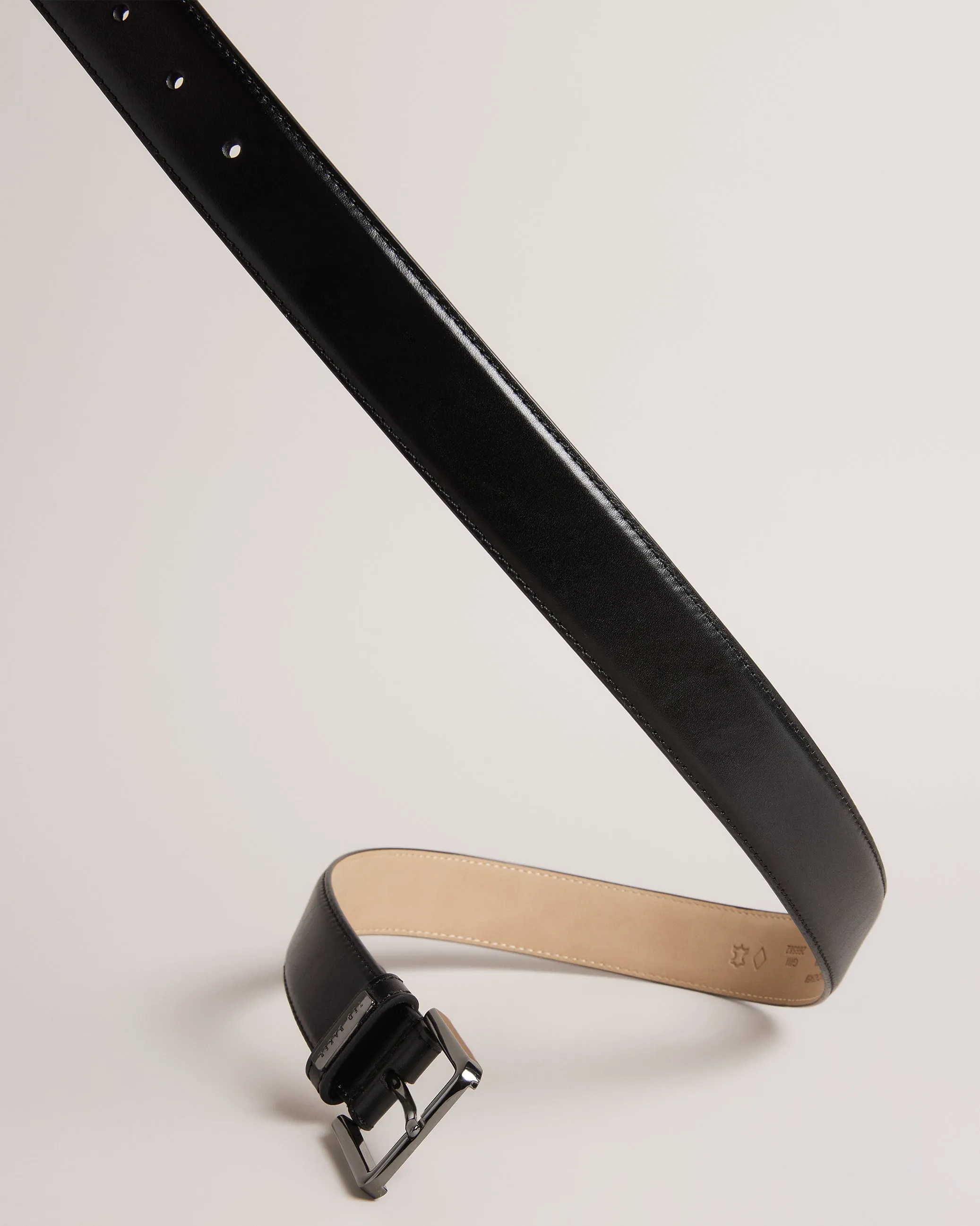 Wizerd Double Keeper Leather Belt Black