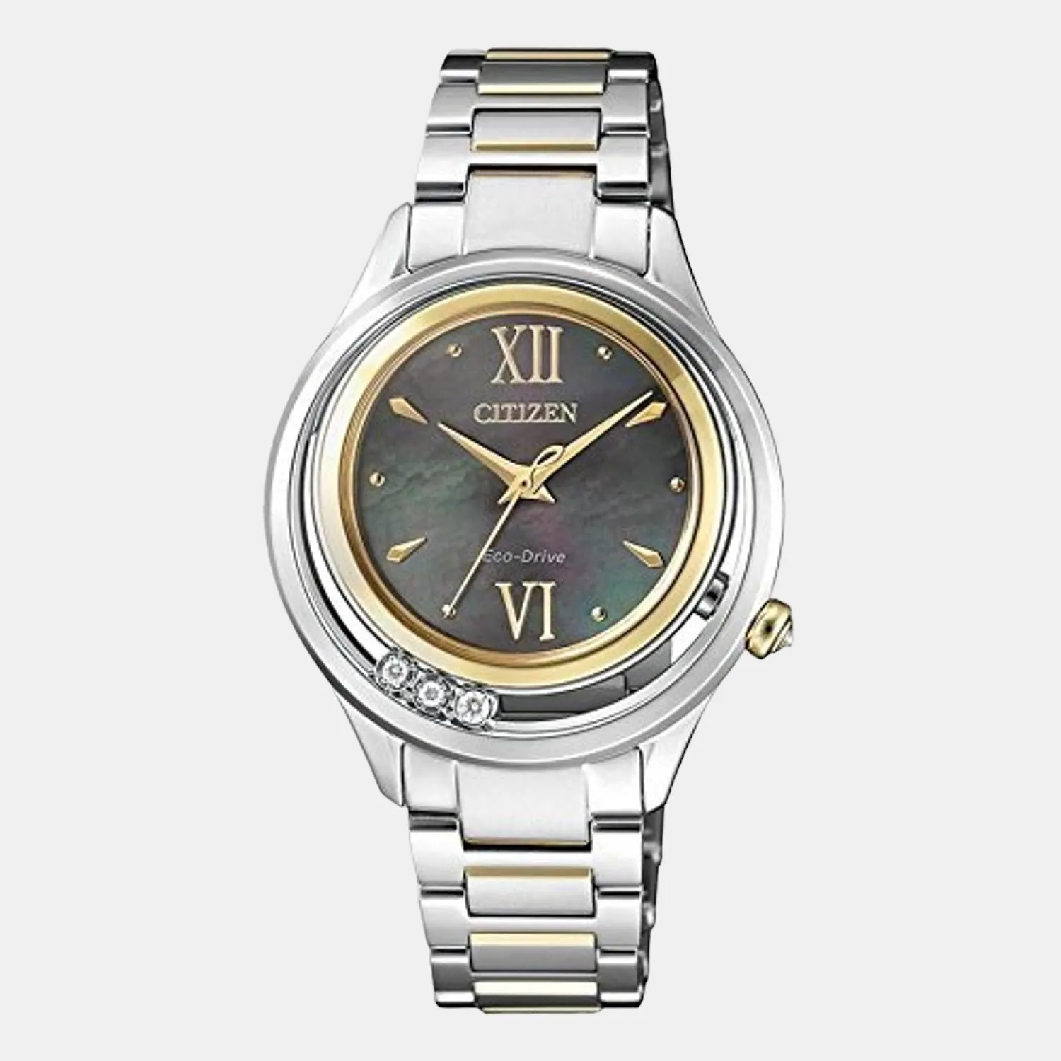 Women's Black Analog Stainless Steel Watch EM0518-86Y